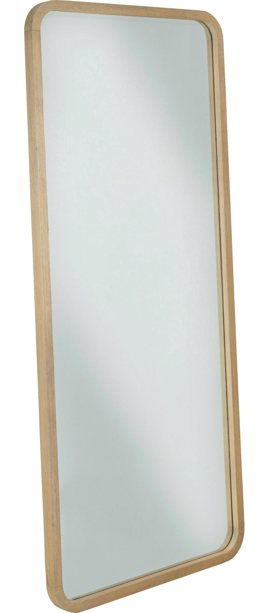 Penny Floor Mirror in Buff Cream — on a white background