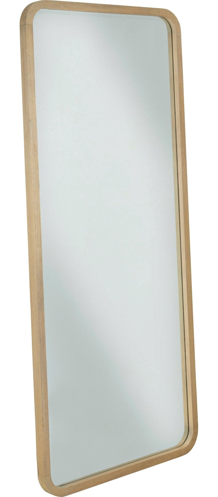 Penny Floor Mirror in Buff Cream — on a white background