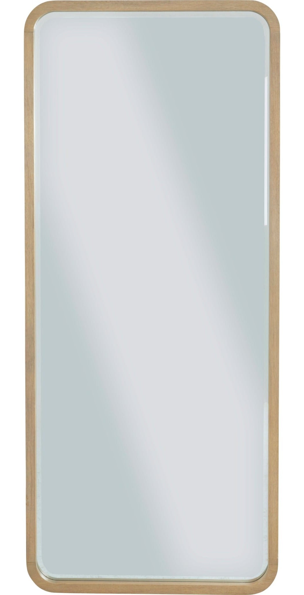 Penny Floor Mirror in Buff Cream — on a white background