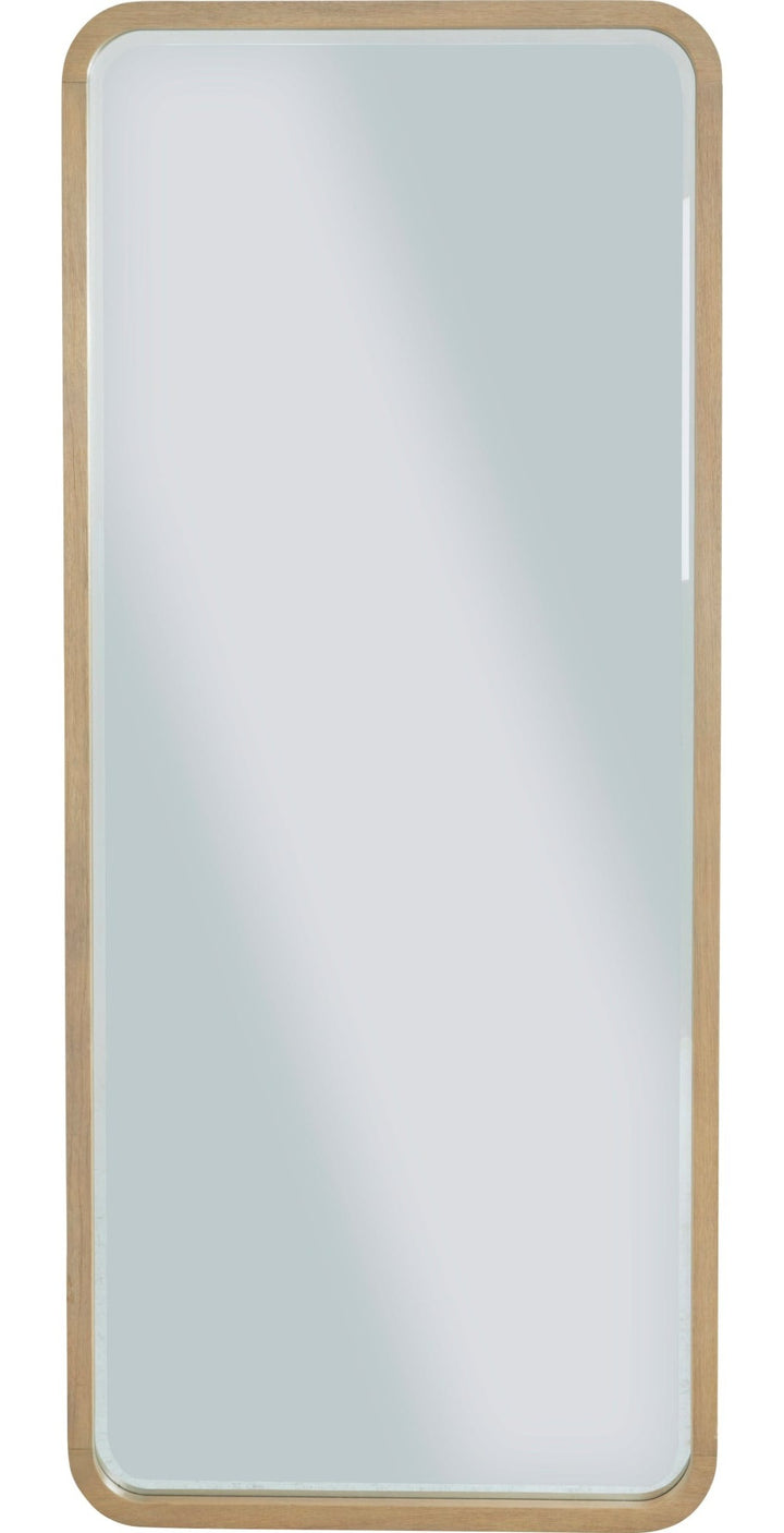 Penny Floor Mirror in Buff Cream — on a white background