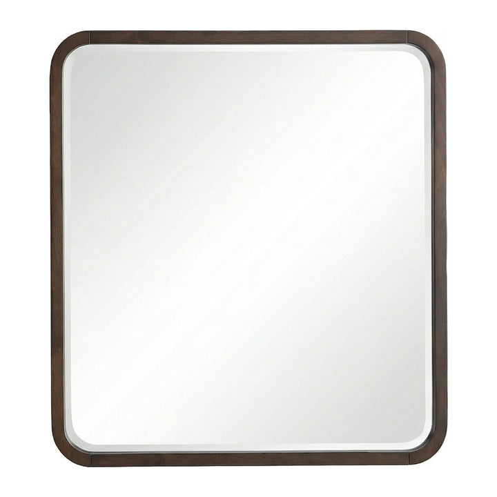 Penny Fluted Dresser Mirror by Modus in Chocolate Mousse — on a white background