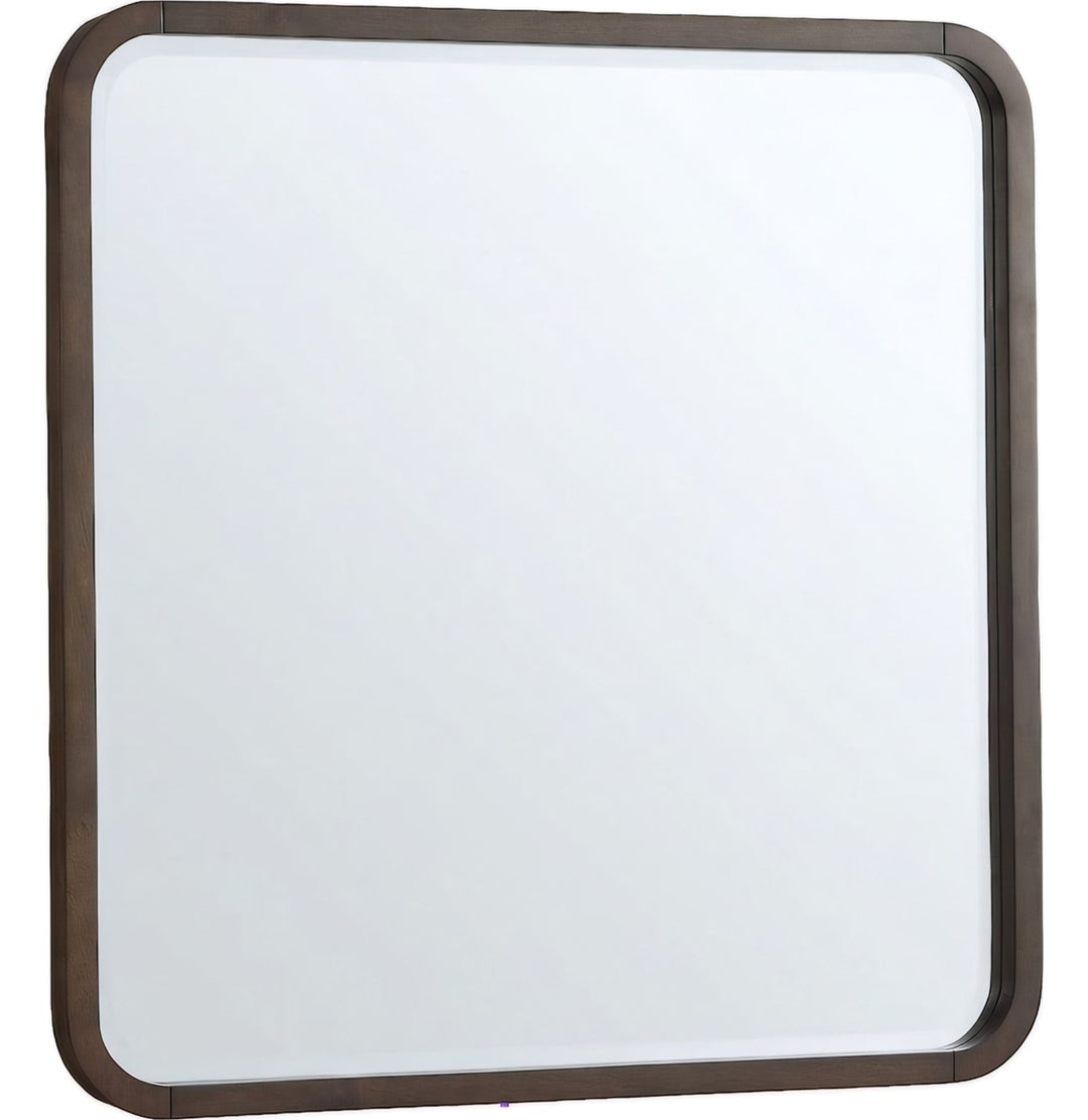 Penny Fluted Dresser Mirror in Chocolate Mousse — on a white background