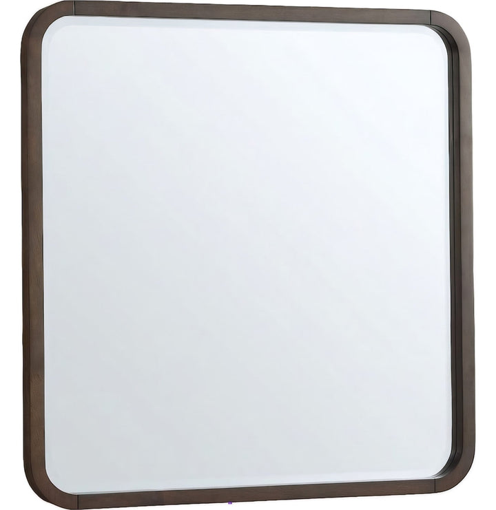 Penny Fluted Dresser Mirror in Chocolate Mousse — on a white background