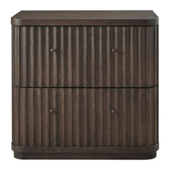 Penny Fluted Nightstand by Modus in Chocolate Mousse — on a white background