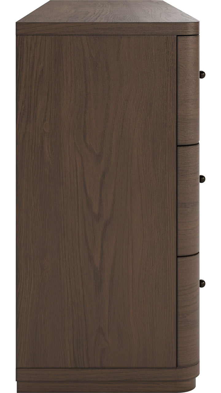 Penny Six Drawer Dresser in Chocolate Mousse — side view