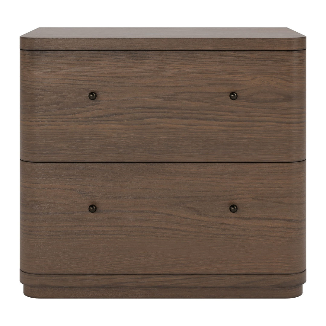 Penny Two Drawer Nightstand by Modus in Chocolate Mousse — on a white background