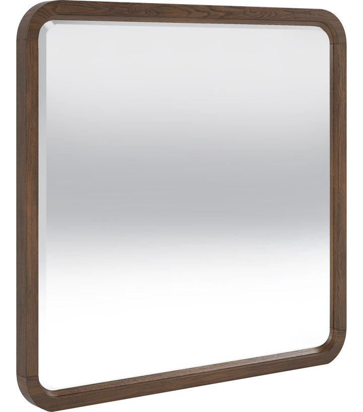 Penny Wall or Dresser Mirror in Chocolate Mousse — on a white background