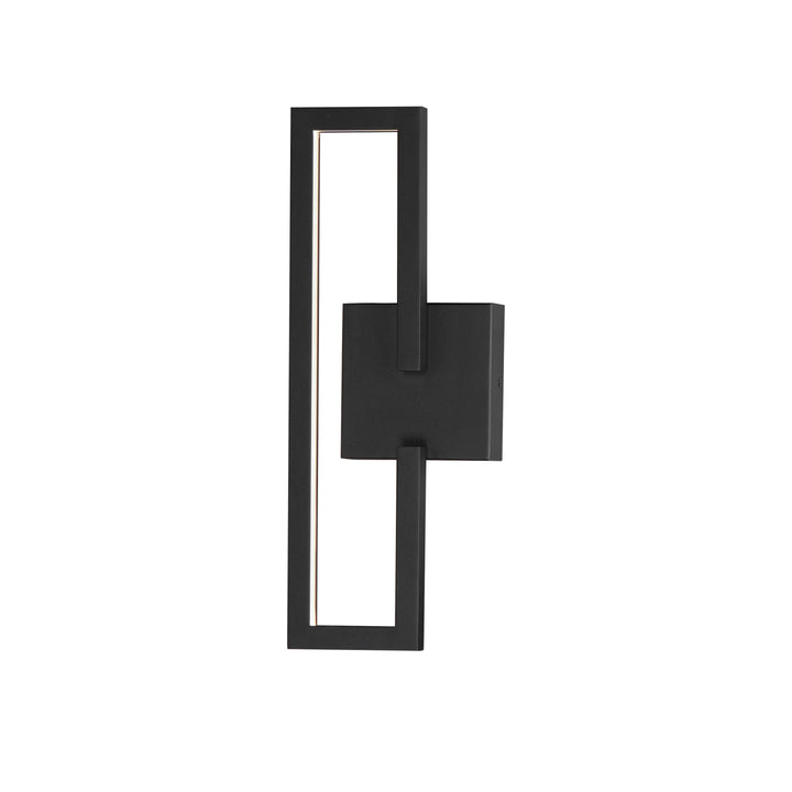 Penrose 18" LED Sconce by ET2 Lighting in Black, front view