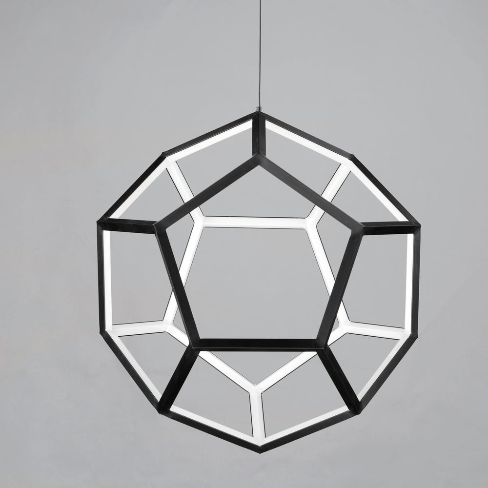 Penta Medium LED Pendant by ET2 Lighting, styled view 1