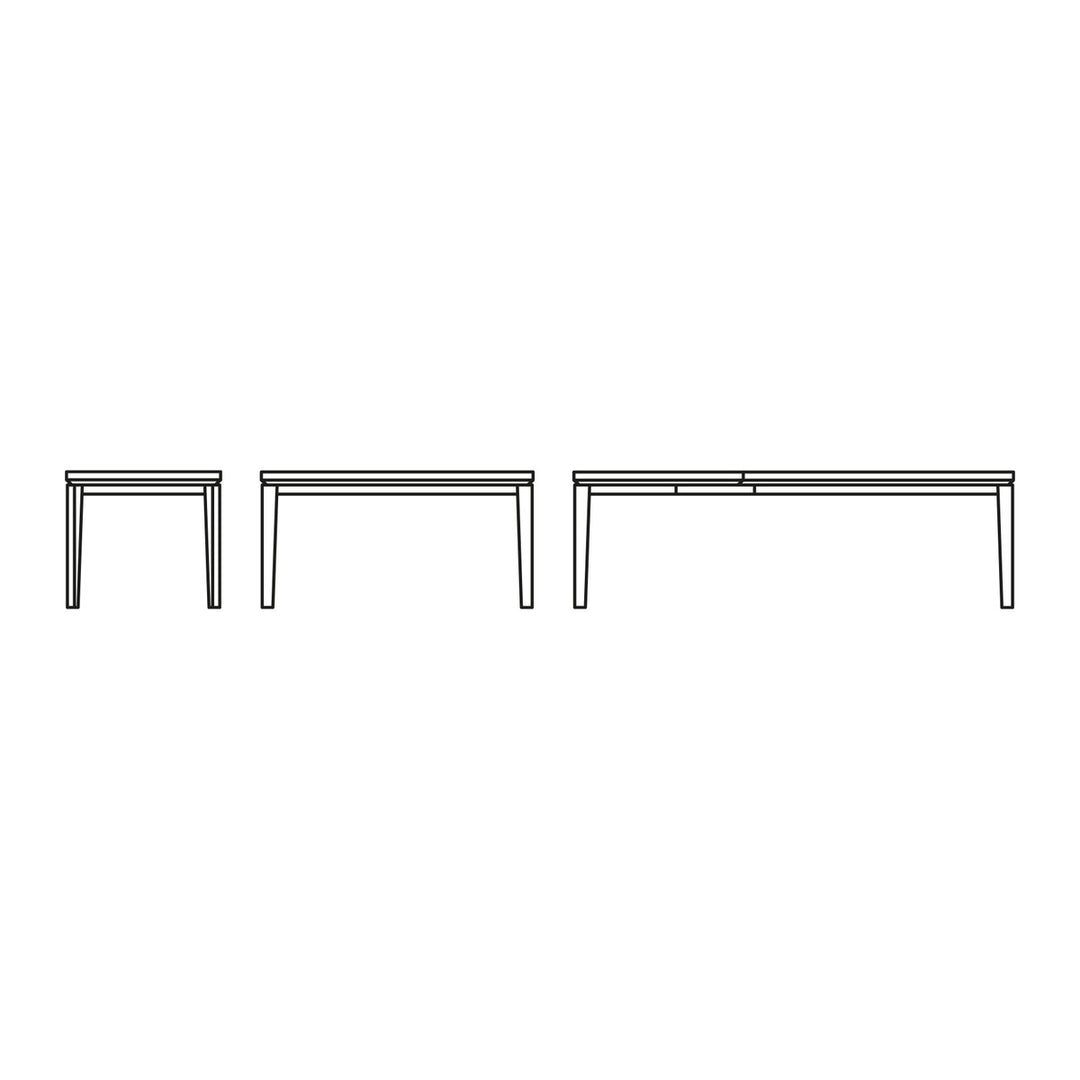 Pentagon Extendable Dining Table by Connubia finish option, white background