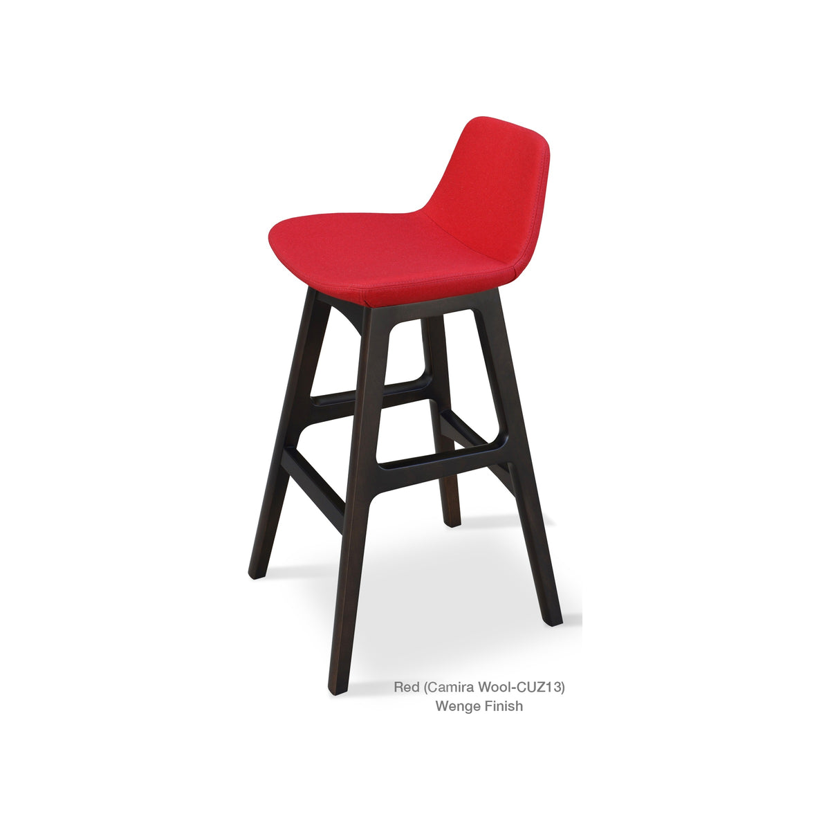 Pera Wood Stool — white product view | Soho Concept