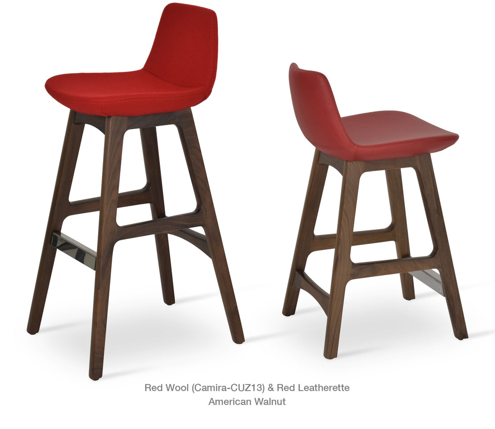 Pera Wood Stool — side profile view | Soho Concept