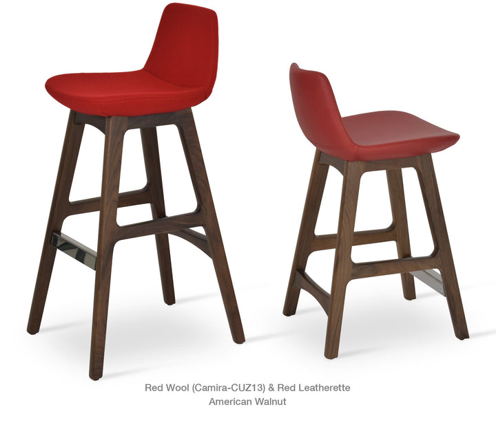 Pera Wood Stool — side profile view | Soho Concept