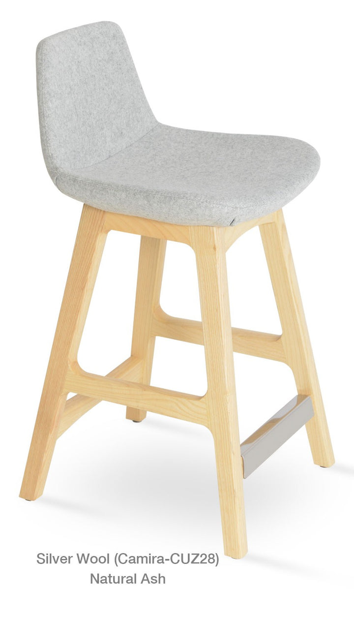 Pera Wood Stool — angled view | Soho Concept
