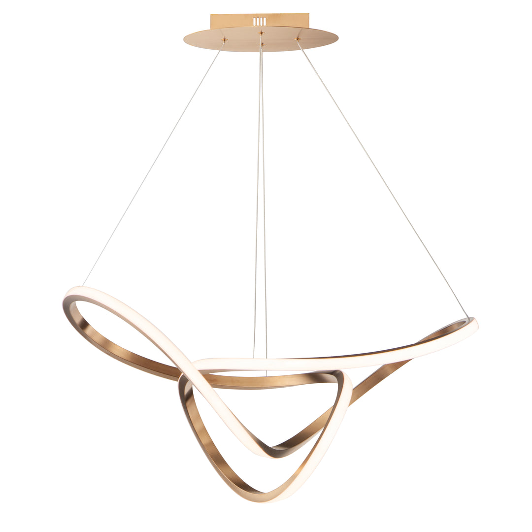 Perpetual 32" LED Pendant by ET2 Lighting in Brushed Champagne finish