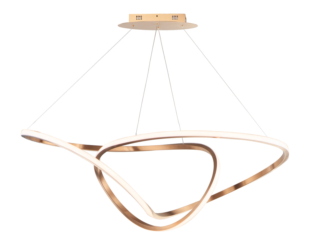 Perpetual 46" LED Pendant by ET2 Lighting in Brushed Champagne finish