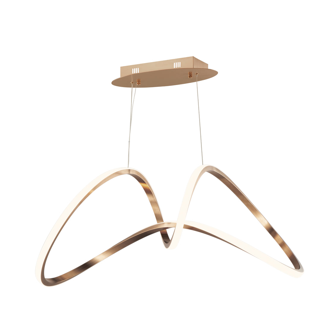 Perpetual LED Pendant by ET2 Lighting in Brushed Champagne finish