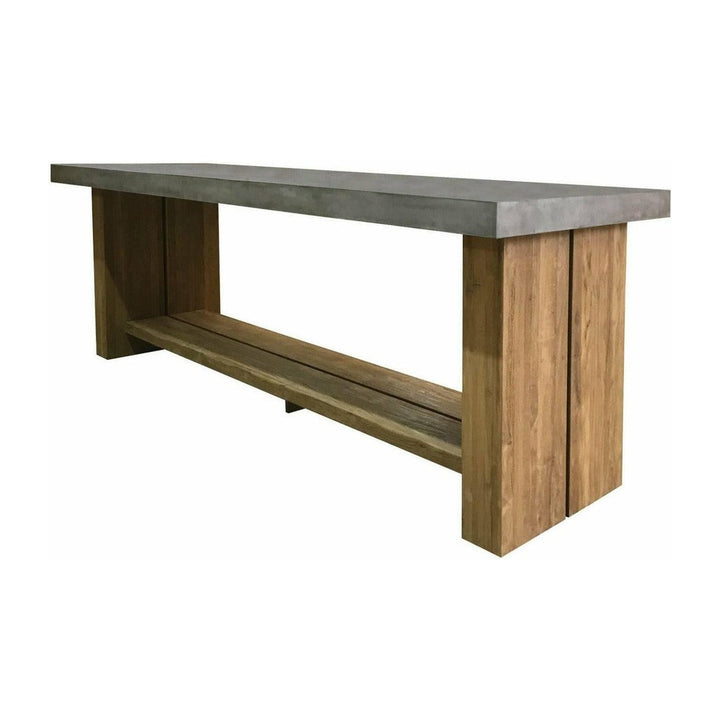 Perpetual Teak Mykonos Bar Table – Slate Gray Seasonal Living