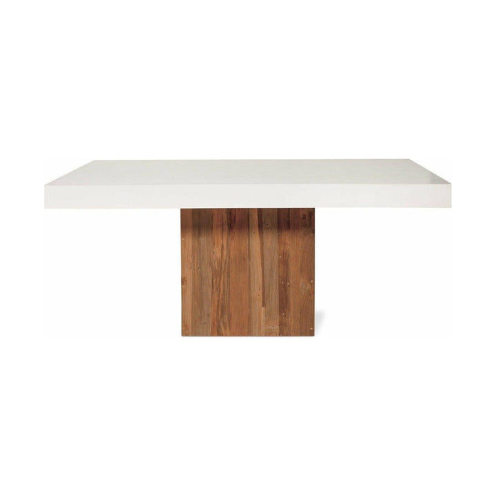 Perpetual Teak Sparta Dining Table Ivory White Seasonal Living