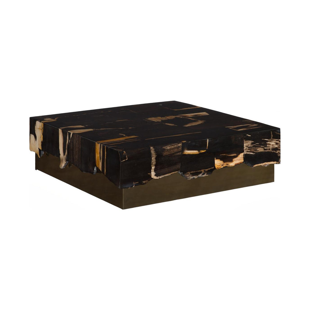 Petramosaic Coffee Table, Raised Brass Base by Phillips Collection — centered product view