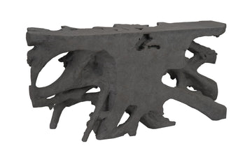 Beau Cast Root Console Table Charcoal Stone Consoles Phillips Collection