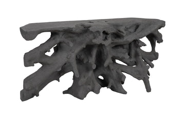 Beau Cast Root Console Table Charcoal Stone Consoles Phillips Collection
