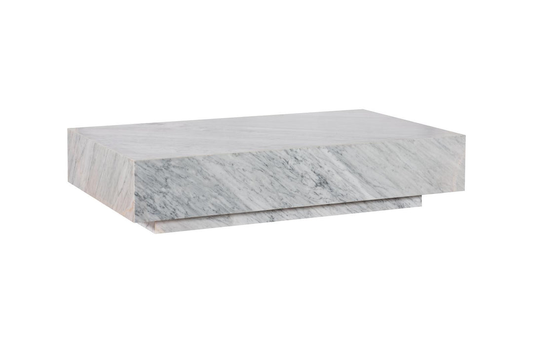 Marble Coffee Table, White by Phillips Collection — view 1