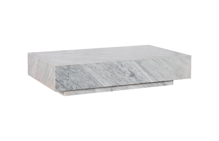 Marble Coffee Table, White by Phillips Collection — view 1