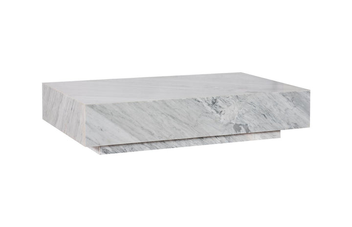 Marble Coffee Table, White by Phillips Collection — view 3