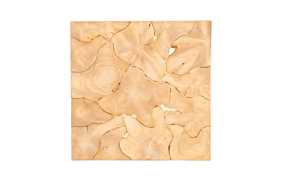 Teak Slice Coffee Table, Square, Bleached by Phillips Collection — view 2