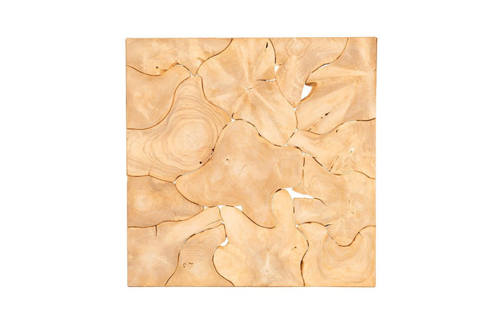 Teak Slice Coffee Table, Square, Bleached by Phillips Collection — view 2