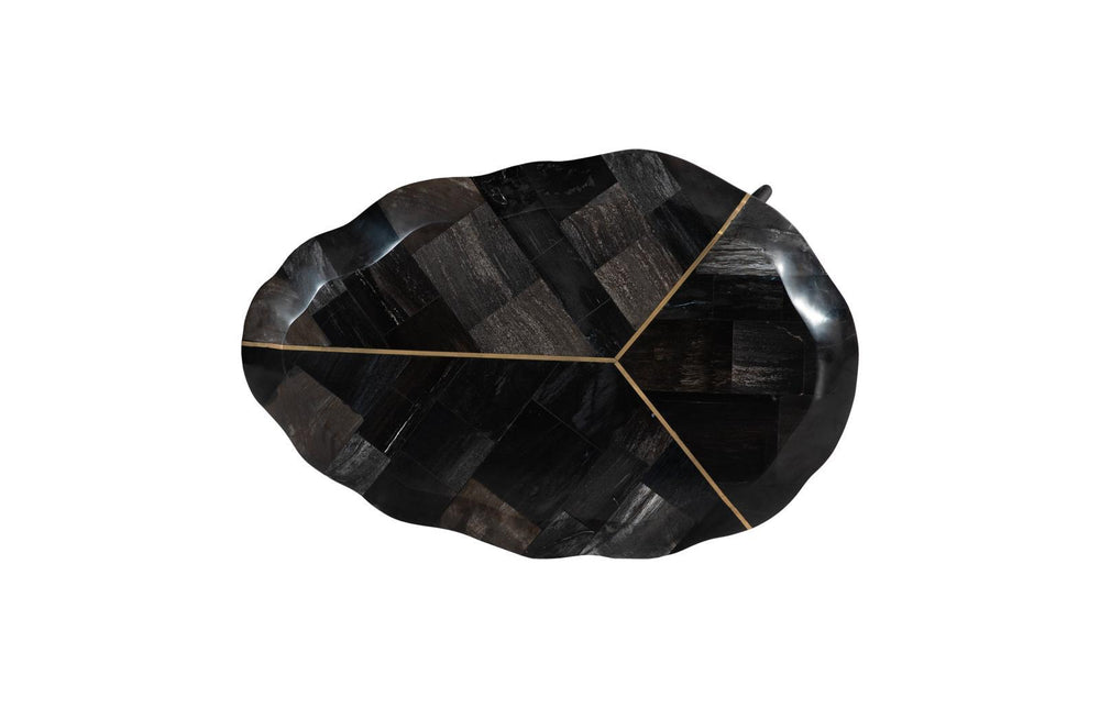 Mosaic Leaf Petrified Coffee Table, Small by Phillips Collection — view 2