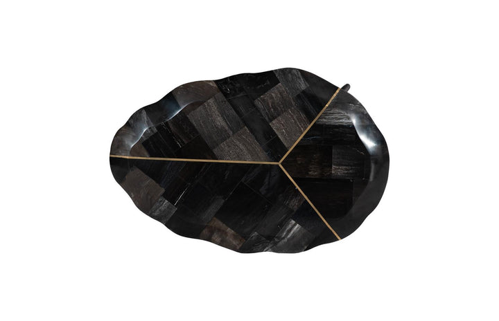 Mosaic Leaf Petrified Coffee Table, Small by Phillips Collection — view 2