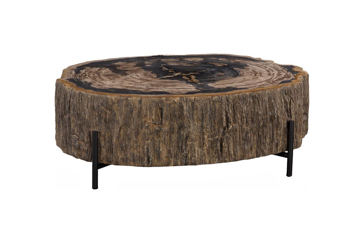 Chaka Petrified Coffee Table, Mixed, With Black Legs by Phillips Collection — view 2