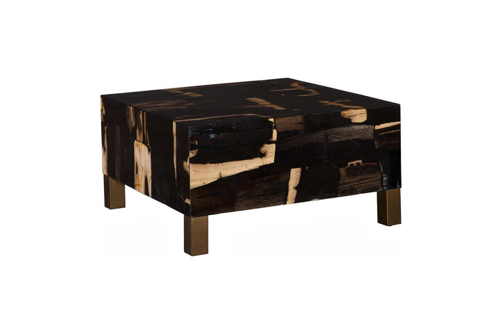 Petramosaic Coffee Table, With Brass Legs by Phillips Collection — view 1