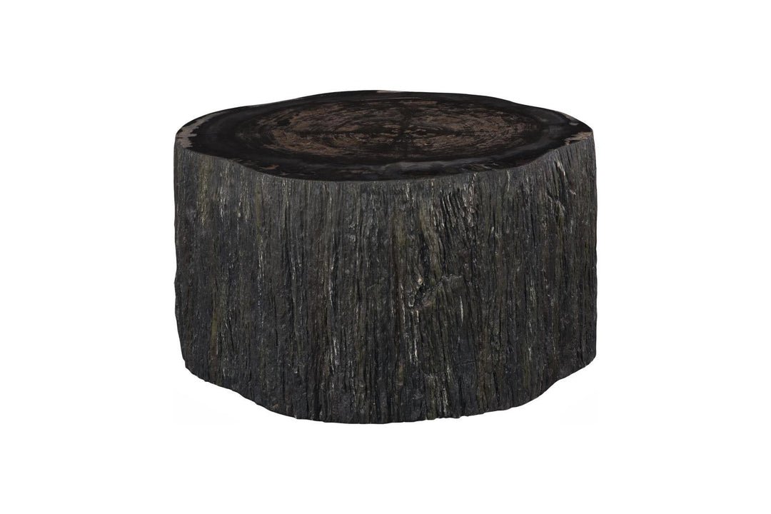 Chaka Petrified Coffee Table, Rough, Black, Small by Phillips Collection — view 3