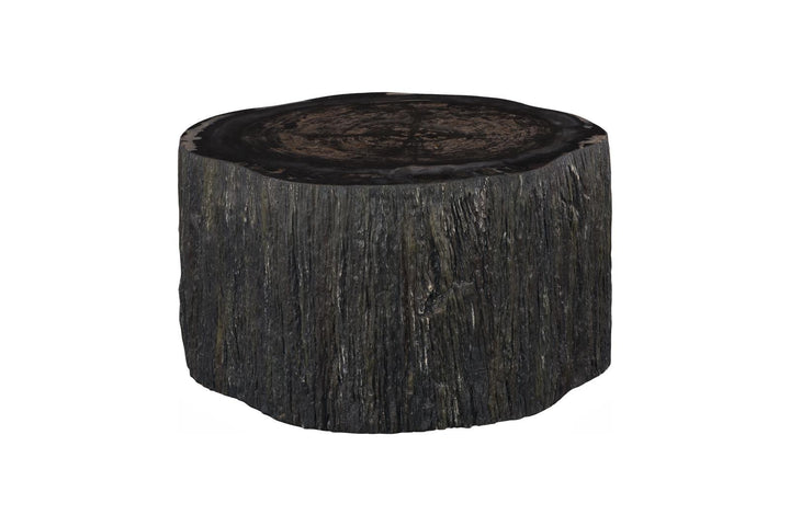 Chaka Petrified Coffee Table, Rough, Black, Small by Phillips Collection — view 3