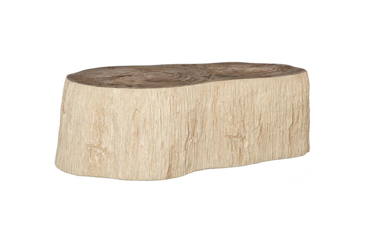 Lithic Petrified Freeform Coffee Table, Rough, Cream by Phillips Collection — view 3