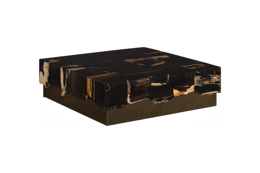 Petramosaic Coffee Table, Brass Base by Phillips Collection — view 1