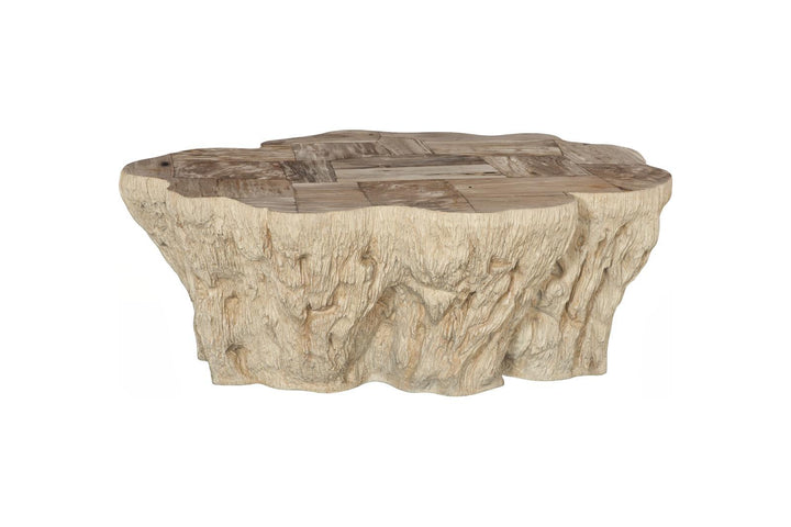 Hewn Petrified Coffee Table, Rough Cream by Phillips Collection — view 1