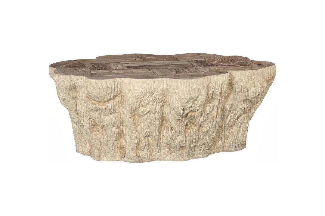 Hewn Petrified Coffee Table, Rough Cream by Phillips Collection — view 3