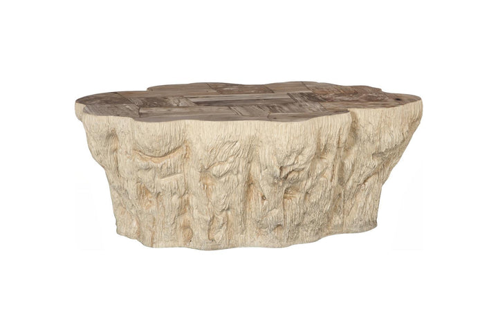 Hewn Petrified Coffee Table, Rough Cream by Phillips Collection — view 3