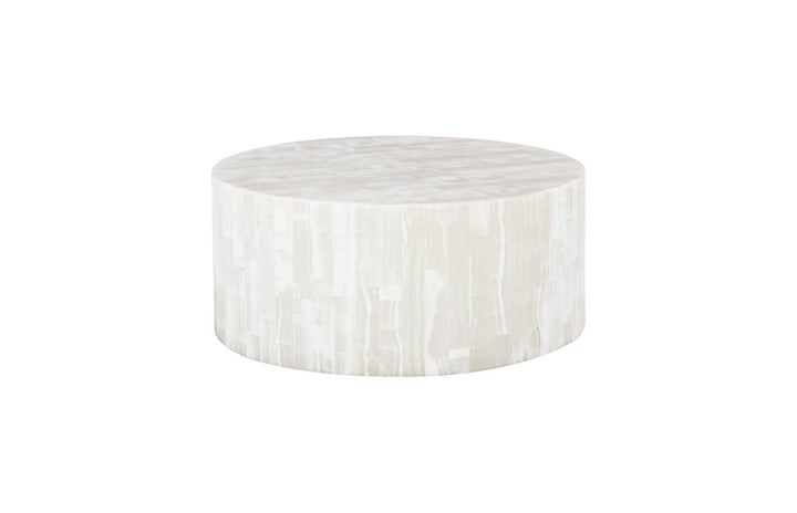 Onyx  Round Coffee Table, White by Phillips Collection — view 1