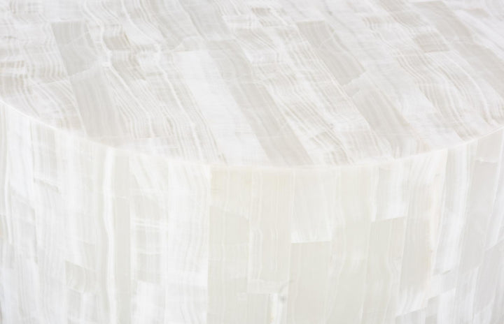 Onyx  Round Coffee Table, White by Phillips Collection — view 3