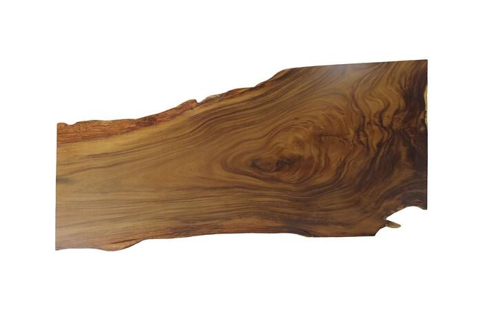 Origins Dining Table, Live Edge, Natural, Brushed Stainless Steel Legs TH101971 Phillips Collection