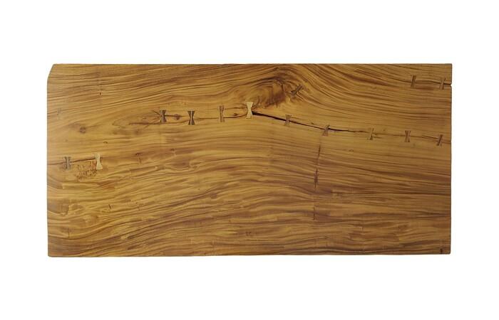 Origins Dining Table, Straight Edge, Natural, Satin Black Legs TH108603 Phillips Collection