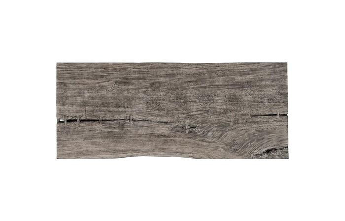 Origins Dining Table, Straight Edge, Gray Stone, Satin Black Legs TH113110 Phillips Collection