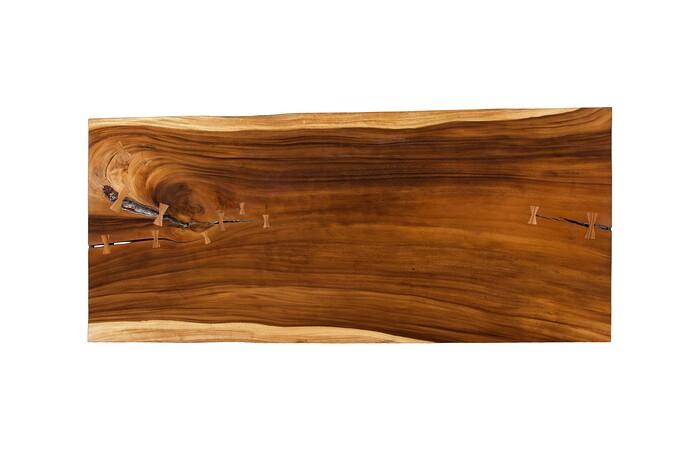 Origins Dining Table, Straight Edge, Natural, Satin Black Legs TH113121 Phillips Collection