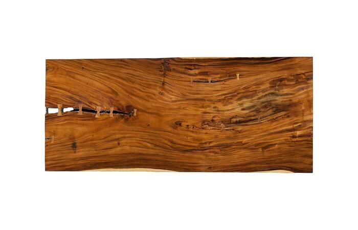 Origins Dining Table, Straight Edge, Natural, Satin Black Legs TH113127 Phillips Collection
