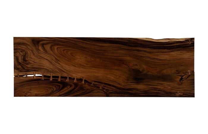 Origins Dining Table, Live Edge, Natural, Satin Black Legs TH113373 Phillips Collection